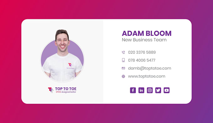 design a professional email signature