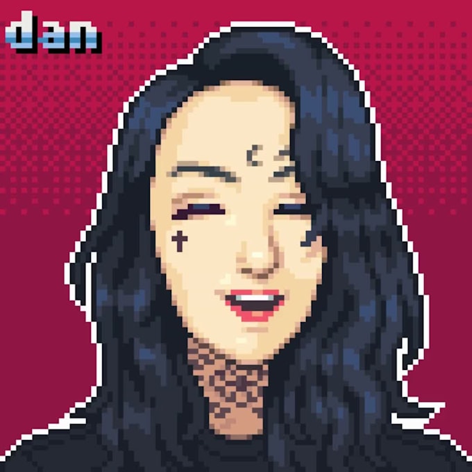create a pixel art animation for pngtuber