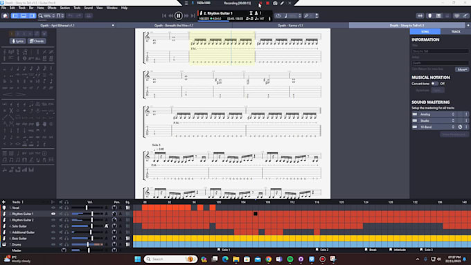 sell you high quality death guitar pro tabs