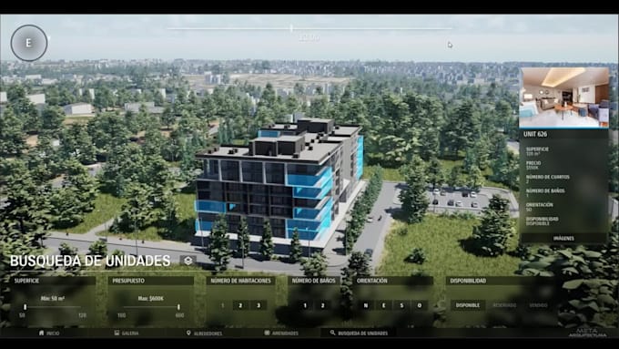 do an interactive 3d building