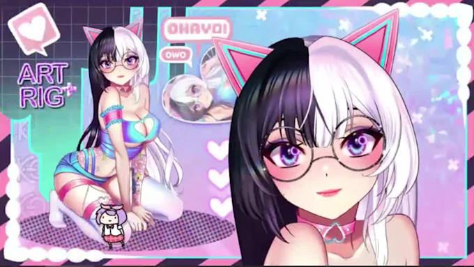 design and rig a pro live2d vtuber model, draw and animate