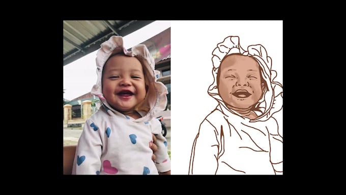 sketch illustration person or together