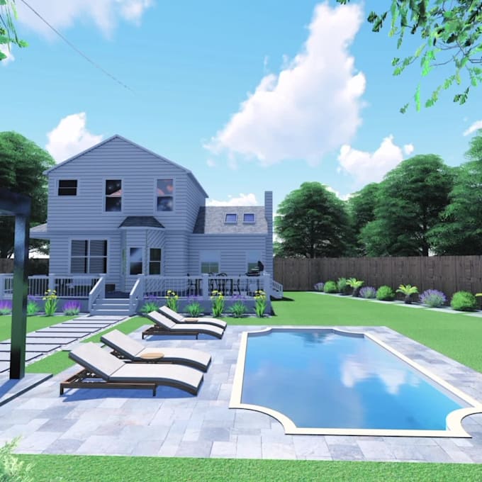backyard landscape design, garden shed, garden house, greenhouse