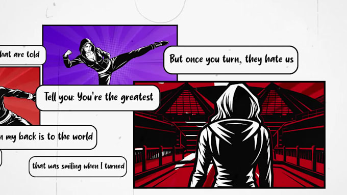 create animated hand drawn lyric video