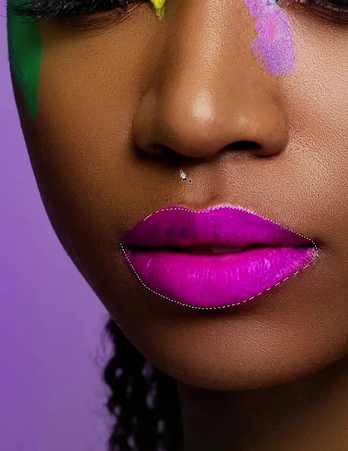 do model retouch and skin color correction
