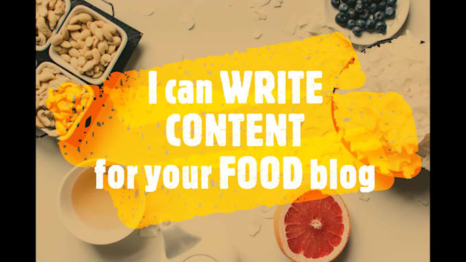 write food related blog and web content