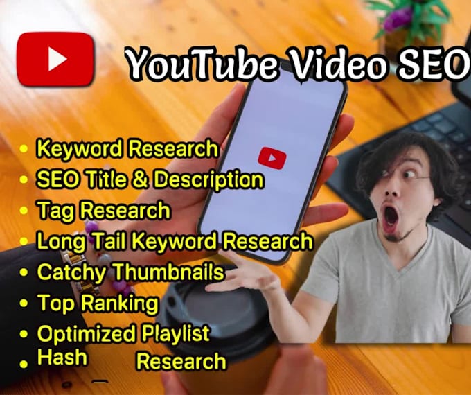 Do best youtube video seo for organic reach and top ranking by Seo_r19
