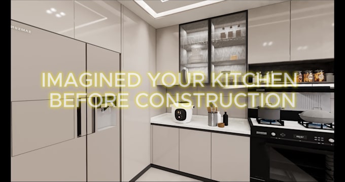 do kitchen design and visualization with 3d model rendering