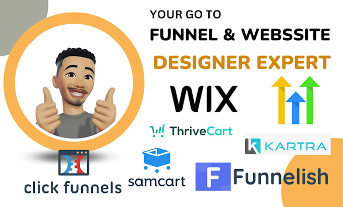 design sales funnel on clickfunnel, thrivecart, funnelish, systeme io kartra ghl