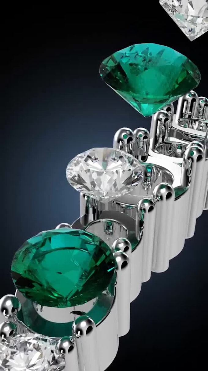 do 3d jewelry animation, 3d jewelry design, jewelry rendering, 3d cgi animation