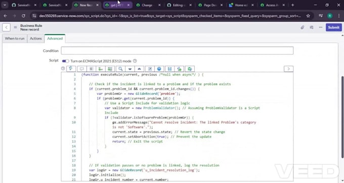 assist with your servicenow task
