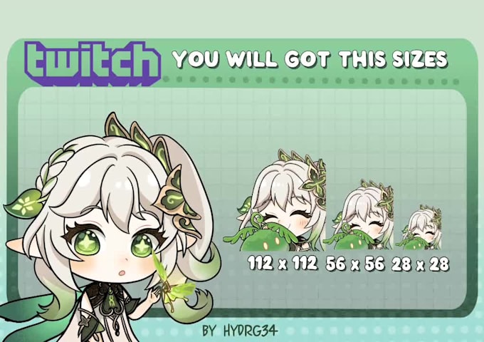 do cute animated custom emotes with my chibi style
