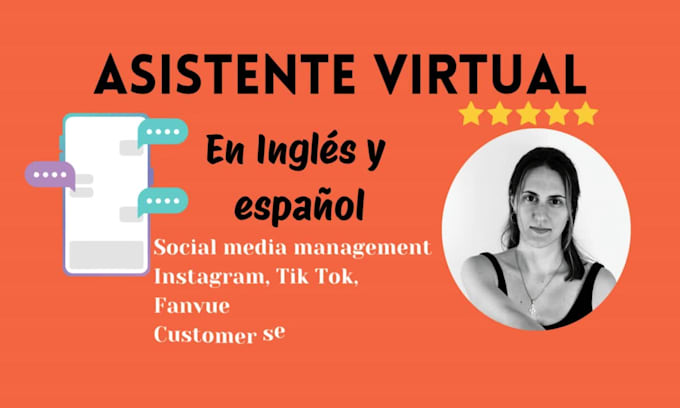 asistente virtual bilingüe para data entry, admin tasks, community management
