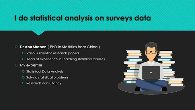 do statistical analysis of survey data and market research