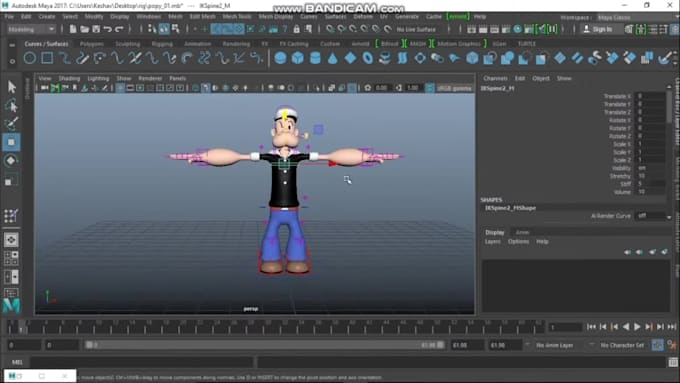 do 3d rigging for your character