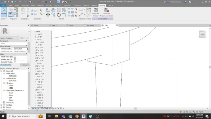 develop customized revit families