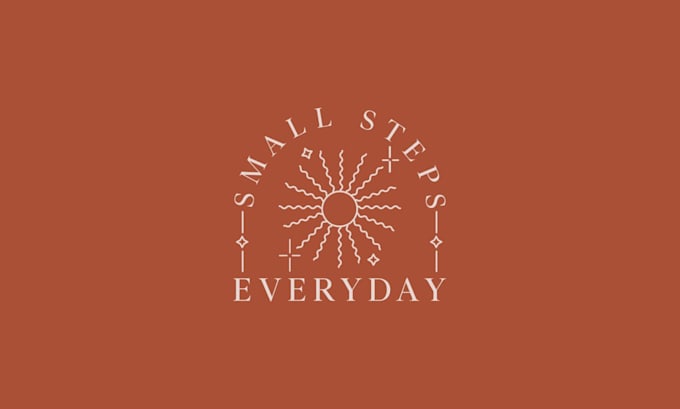 bohemian logo design hand drawn, custom, and unique branding