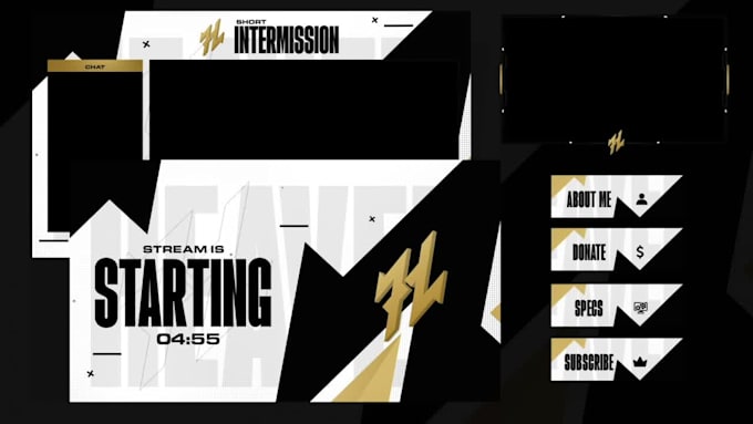 create animated twitch overlay, logo, emotes for stream