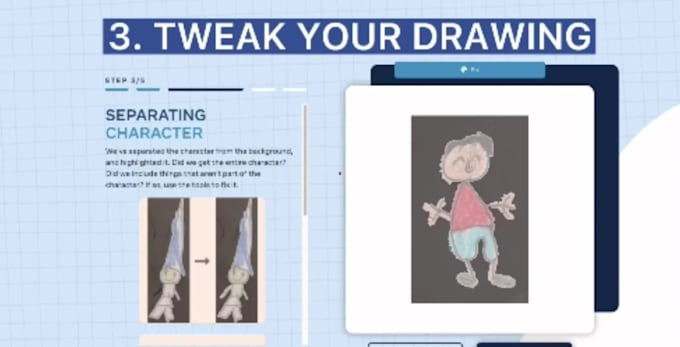 dibujos animados da vida a las creaciones de los niños