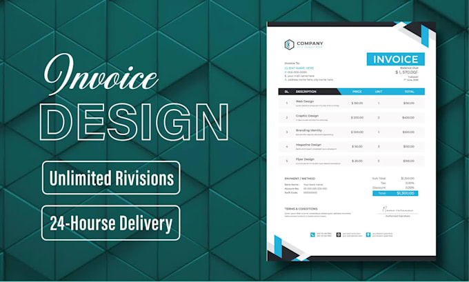 design customize invoice and template