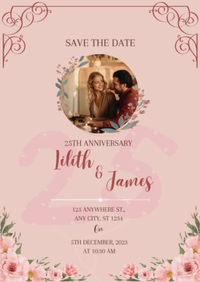 design asthetic weeding ,annivesary invitation in two hours