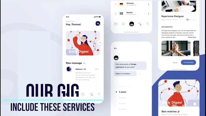 Design modern ui for mobile app and website by Ui7studio | Fiverr