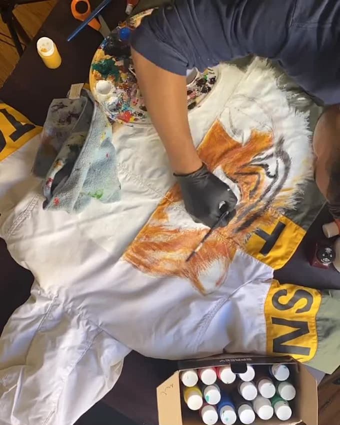 Do design of clothes with acrylic paints by Joketart_studio Fiverr