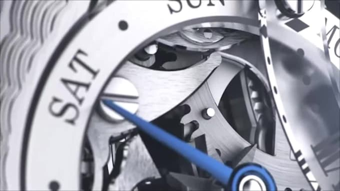 do 3d timepiece animation, 3d wristwatch visualization, 3d product animation