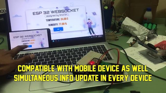 build websocket communication with esp32
