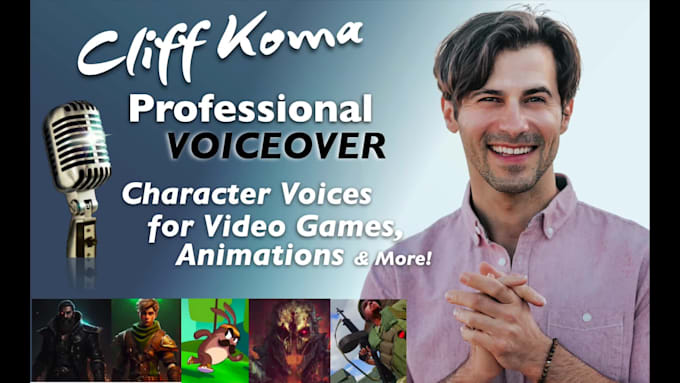 record a character voice over for animation or video game