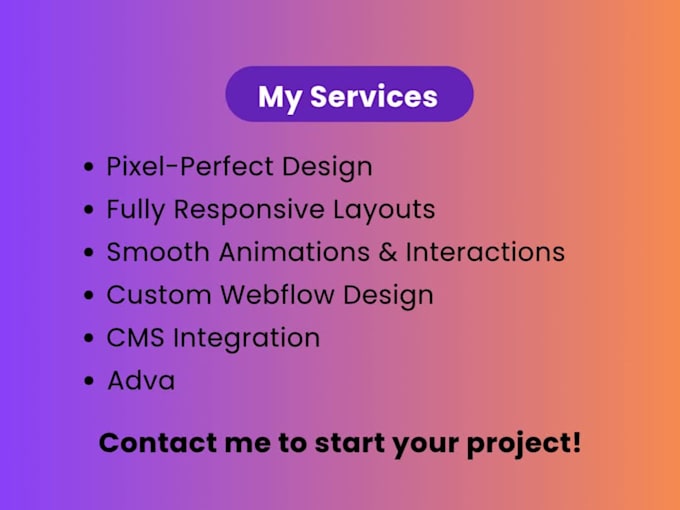 design and develop a custom, responsive webflow website expertly crafted fully