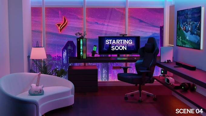 make an animated stream starting soon screen for twitch