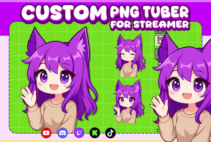 create chibi or anime pngtuber avatar for your streaming