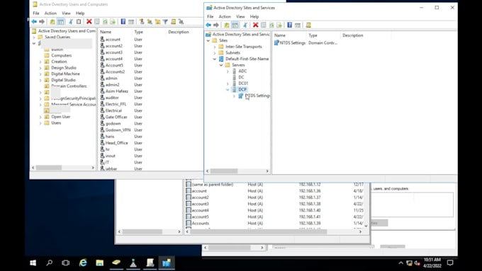 install active directory domain controller dns sites and services