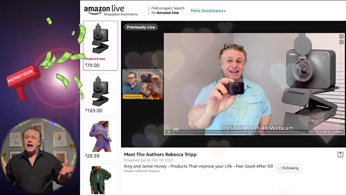 live sell your amazon product as an influencer on live show