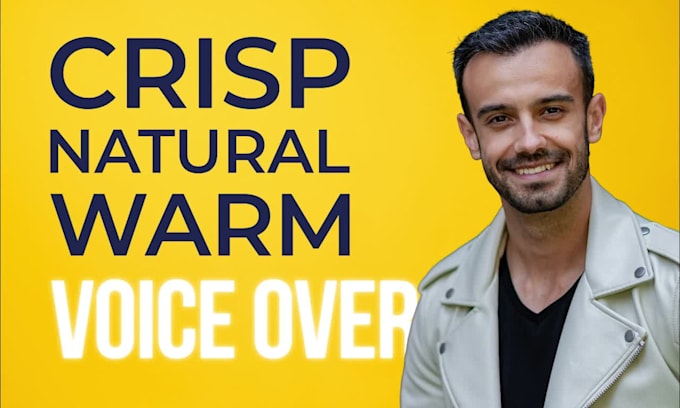 create a natural british warm voice over