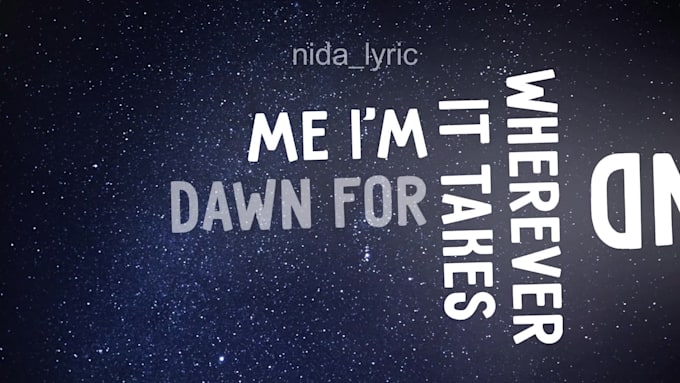 make an animated lyric video for your music