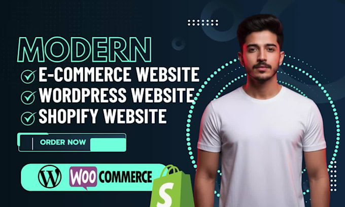 build modern ai integrated e commerce website, shopify and wp website services