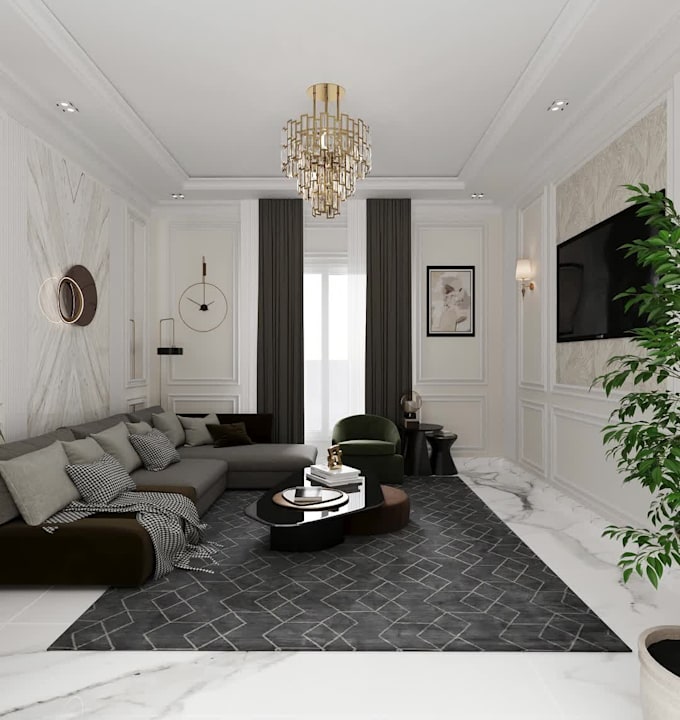 render 3d interior, interior design, residential, commercial