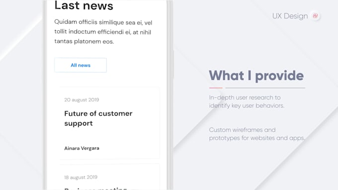 create user friendly professional UX designs