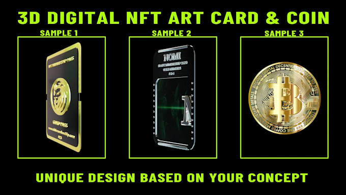 3d nft animation card design for promotion minting sites