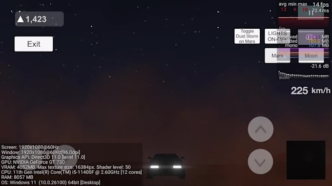 develop a 3d car racing game in unity for android and PC
