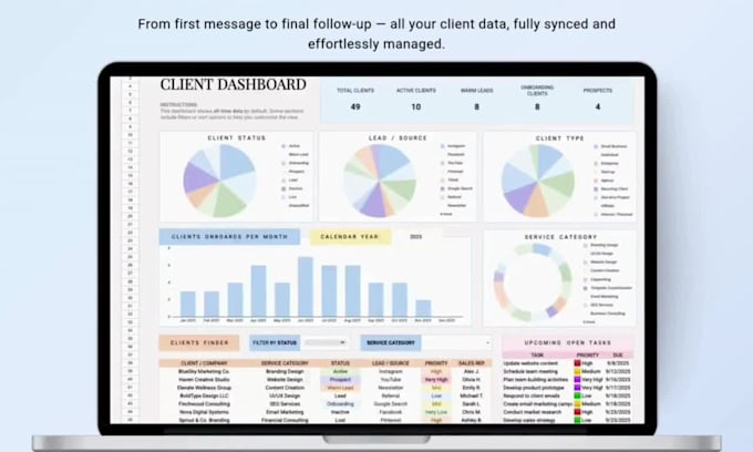 automate client tracker spreadsheet CRM dashboard business lead tracker in excel