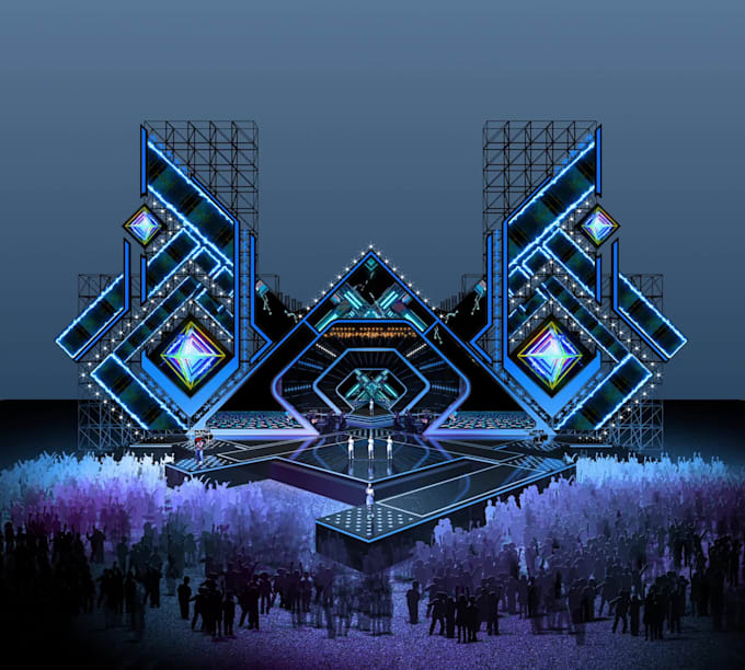 create vj loops for led stage,projection mapping and digital