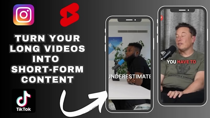 edit podcasts into tiktoks, ig reels, and yt shorts
