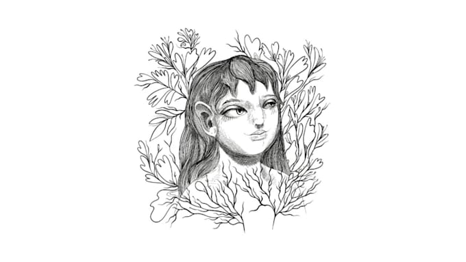 make a black and white animated GIF portrait