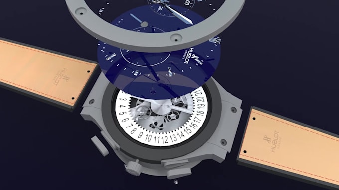 create realistic 3d watch model and product rendering