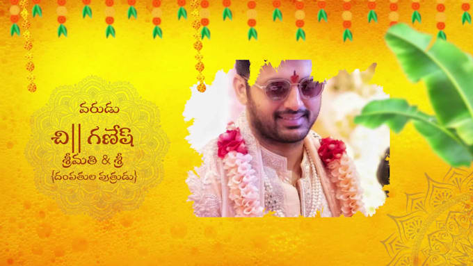 create telugu hindu wedding invitation video editing