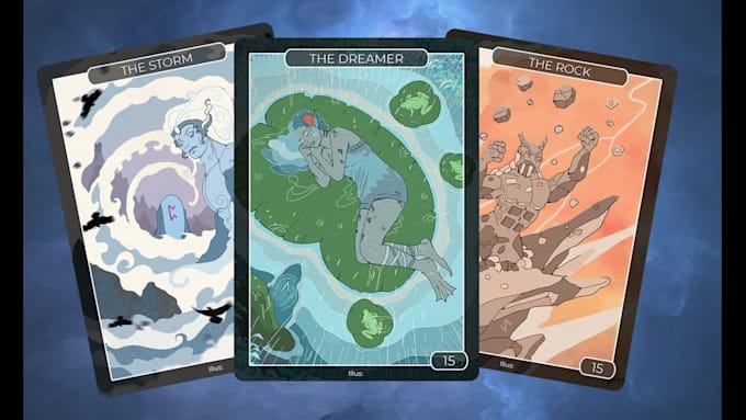 draw custom tcg and ccg card illustrations