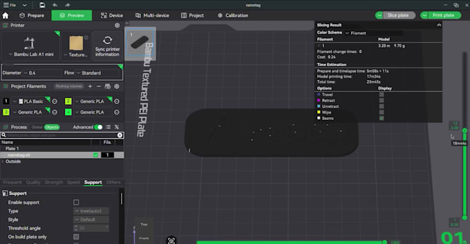 3d print mechanical parts in pla or petg or create stl files from sketches